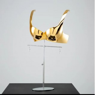 Стійка телескопічна,настільна, для білизни (висота 53-68см.золото)